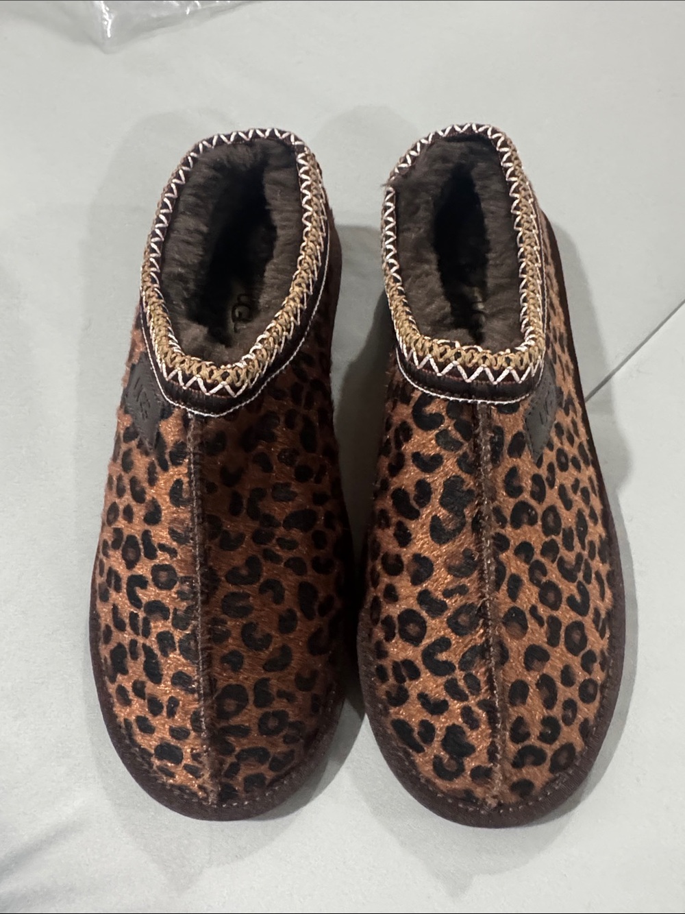 UGG Leopard-Print Slip-On Women's Slippers - Brown/Black